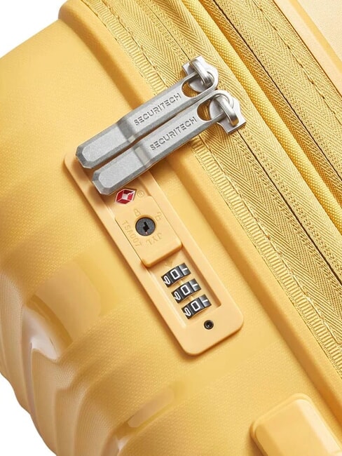 SECURITECH DUNE Set mit 3 Trolleys: Kabine, mittel, gro&szlig;, exp Gelb - Trolleyset