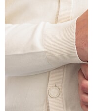 RICHMOND X LICONE Strickjacke mit V-Ausschnitt und Knöpfen Knochenweiß - Herrenpullover - 4