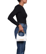 LOVE MOSCHINO CHAIN Mini-Handtasche mit Schultergurt Weiß - Damentaschen - 4