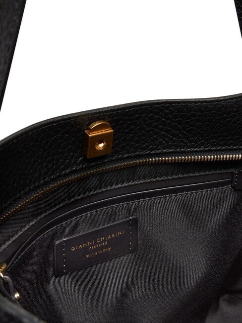 MARISOL Einkaufstasche aus Leder Schwarz - Damentaschen