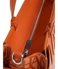 ARMANI EXCHANGE LOGO ALL OVER Handtasche mit Schultergurt Nocken. Rosen/Auto. Cafe - Damentaschen - 3