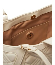 LOVE MOSCHINO QUILTED  Einkaufstasche Elfenbein - Damentaschen - 4