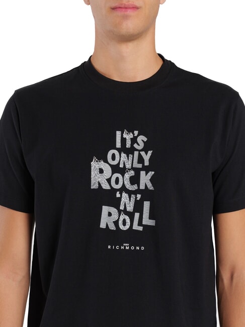 SPARTACO Baumwoll-T-Shirt mit Aufdruck Schwarz - Herren-T-Shirts