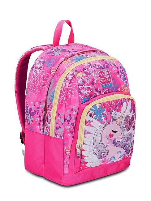 ADVANCED UNICORN LED Rucksack mit zwei Fächern SCHWARZ GESTREIFTER WALD - Rucksäcke für Schule &amp; Freizeit
