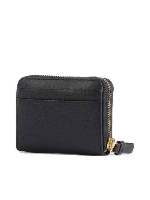 AMELIA Mini-Geldbörse aus Leder mit Rundum-Reißverschluss Schwarzes Gold - Brieftaschen Damen