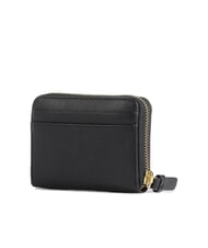 THE BRIDGE AMELIA Mini-Geldbörse aus Leder mit Rundum-Reißverschluss Schwarzes Gold - Brieftaschen Damen - 3