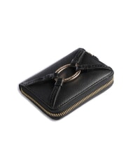 THE BRIDGE AMELIA Mini-Geldbörse aus Leder mit Rundum-Reißverschluss Schwarzes Gold - Brieftaschen Damen - 4