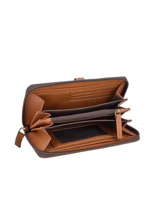 FLORENTIN Ledergeldbörse Cognac / Gold - Brieftaschen Damen