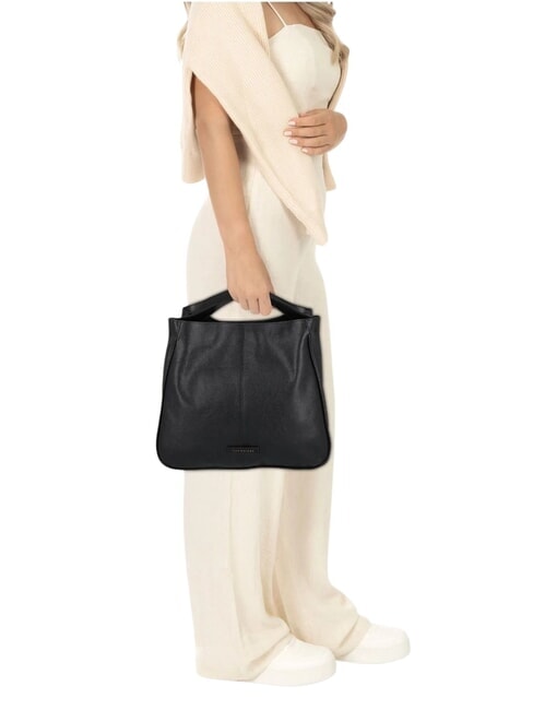 ELISABETTA Ledertasche mit Schultergurt Schwarzes Gold - Damentaschen