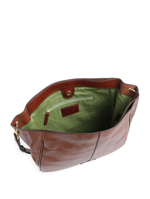 ELISABETTA Ledertasche mit Schultergurt BRAUN - Damentaschen