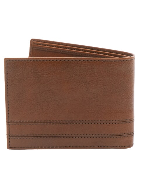 CESARE  Lederbrieftasche Braun / Palladium - Brieftaschen Herren