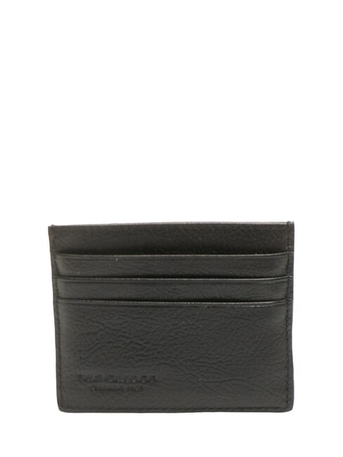 CESARE Flaches Kartenetui aus Leder Schwarz - Brieftaschen Herren