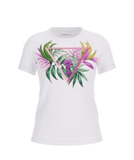 GUESS CN SS LEAF Kurzarm-T-Shirt purweiß - T-Shirts und Tops für Damen - 4