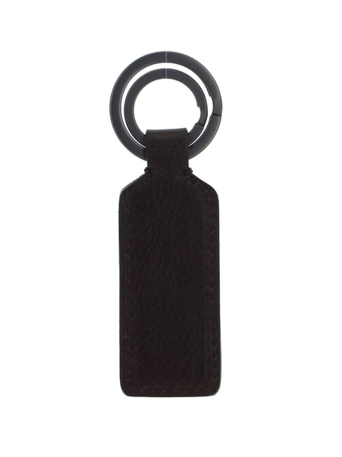 DUCCIO Schlüsselanhänger mit Lederanhänger Süße Kastanie Ruthenium dk - Schlüsselanhänger und Schlüsseletuis