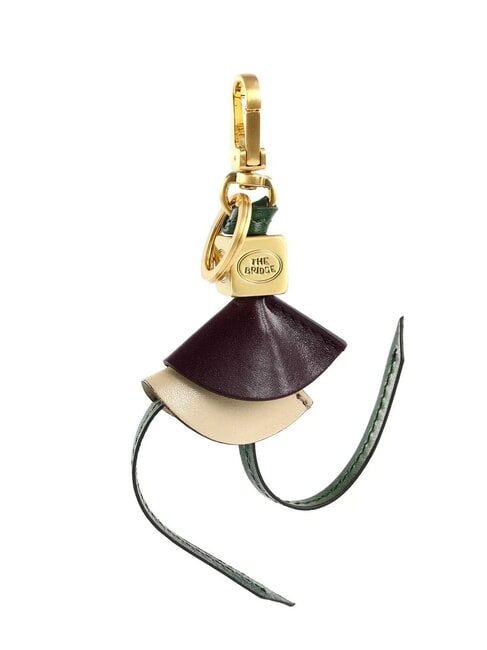 DUCCIO Schlüsselanhänger mit Lederanhänger Multi-Trauben/Butter/Grün-Abk. Gold - Schlüsselanhänger und Schlüsseletuis