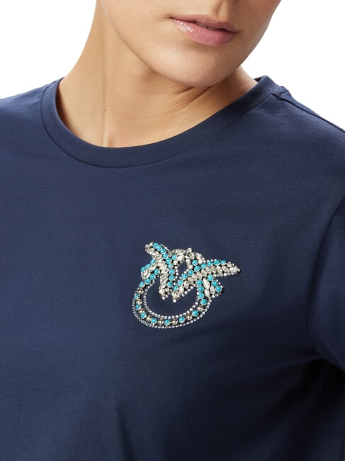 NAMBRONE  Baumwoll-T-Shirt blauer Abgrund - T-Shirts und Tops für Damen