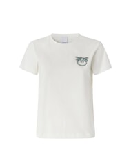 PINKO NAMBRONE  Baumwoll-T-Shirt wei&szlig;-schneewei&szlig; - T-Shirts und Tops f&uuml;r Damen - 4