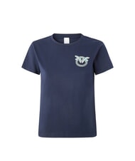 PINKO NAMBRONE  Baumwoll-T-Shirt blauer Abgrund - T-Shirts und Tops f&uuml;r Damen - 4