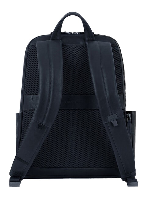 PAAVO Laptop-Rucksack 14", aus Leder Blau - PC-Rucksäcke