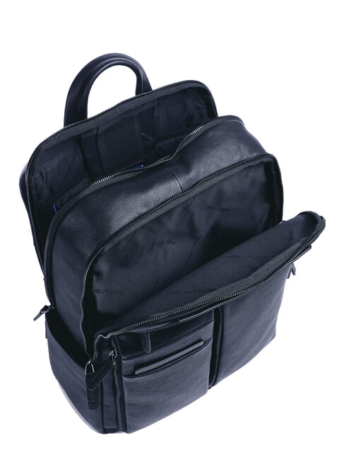 PAAVO Laptop-Rucksack 14", aus Leder Blau - PC-Rucksäcke