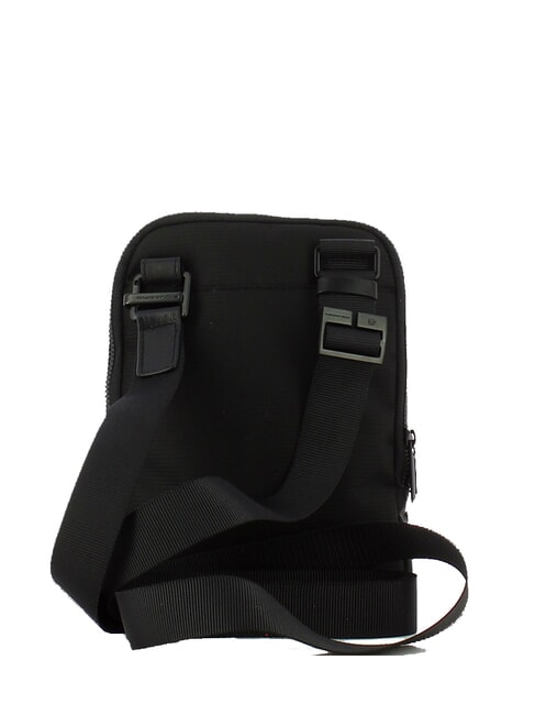 WOODY Tasche aus Leder und Stoff Schwarz - Umhängetaschen Herren