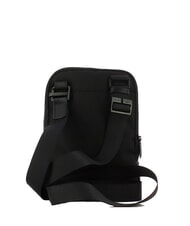 PIQUADRO WOODY Tasche aus Leder und Stoff Schwarz - Umhängetaschen Herren - 3