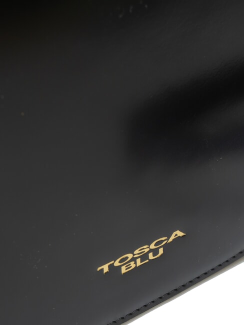 KORA Ledertasche mit Überschlag Schwarz - Damentaschen