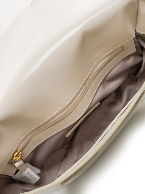 KORA Ledertasche mit Überschlag Weißes Elfenbein - Damentaschen