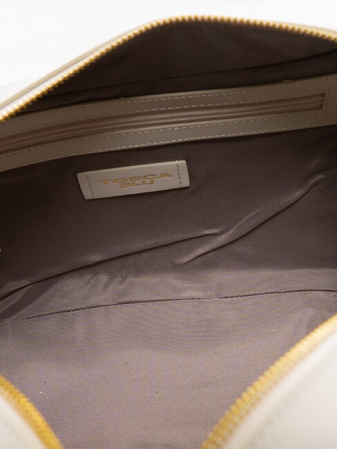 KORA Umhängetasche aus Leder mit Schultergurt Weißes Elfenbein - Damentaschen