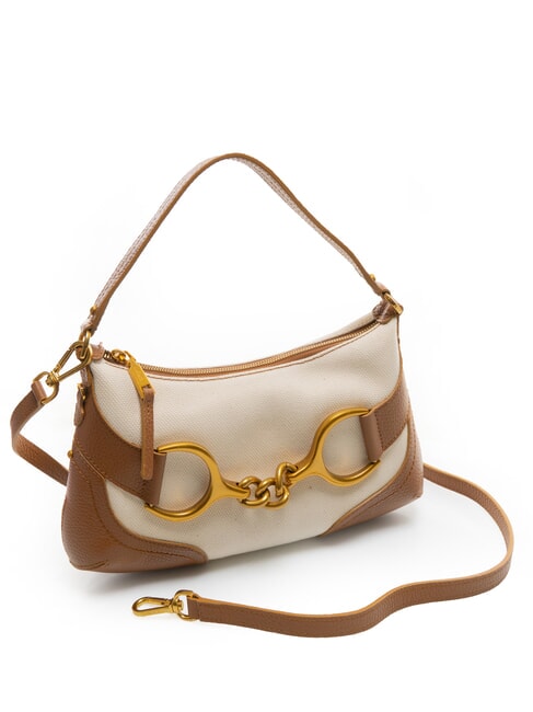 CECILIA Canvas-Umhängetasche mit Schultergurt LEDER - Damentaschen