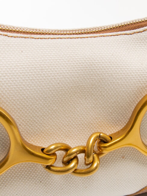 CECILIA Canvas-Umhängetasche mit Schultergurt LEDER - Damentaschen