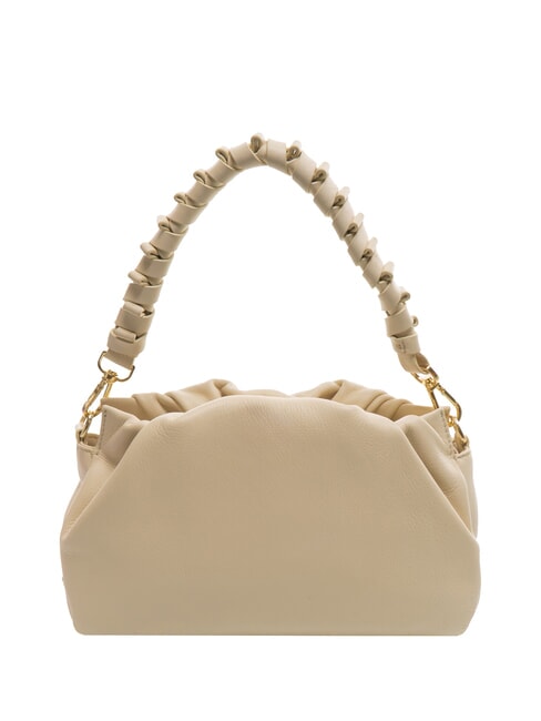 VITTORIA Mittlere Ledertasche mit Doppelfunktion Weißes Elfenbein - Damentaschen