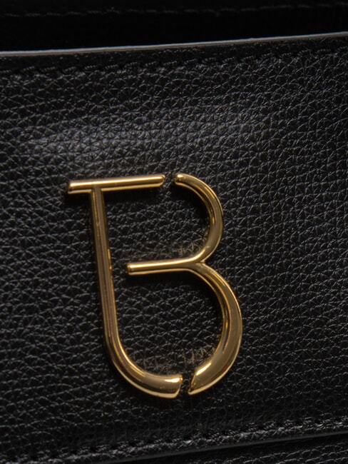 BIANCA Mittelgroße Handtasche aus Leder Schwarz - Damentaschen