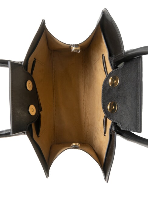 BIANCA Mittelgroße Handtasche aus Leder Schwarz - Damentaschen