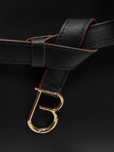 AMELIA Lederhandtasche mit Charm Schwarz - Damentaschen