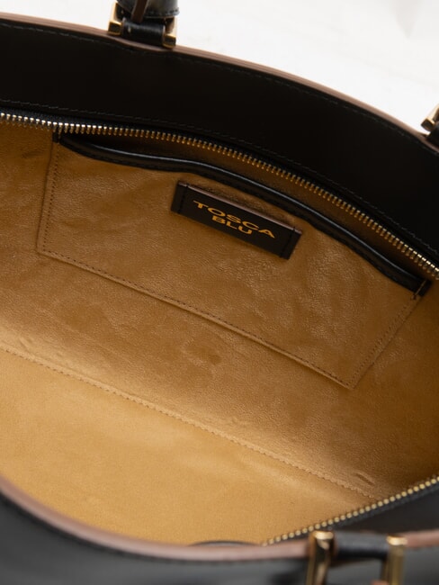 AMELIA Lederhandtasche mit Charm Schwarz - Damentaschen