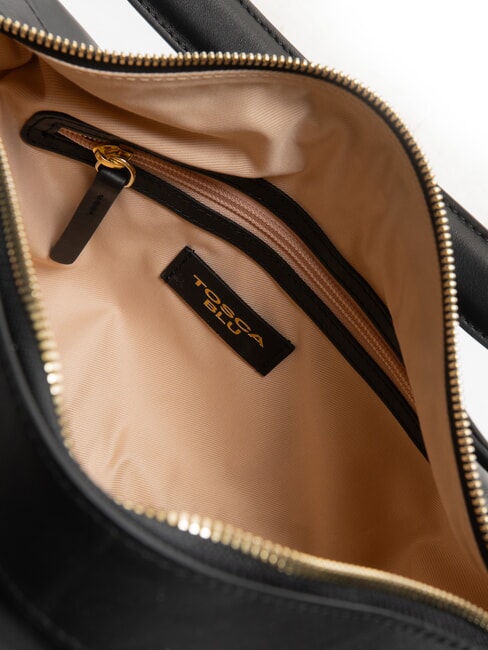 ANGIE Umhängetasche aus Leder Schwarz - Damentaschen