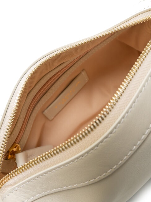 ANGIE Kleine Umhängetasche aus Leder Weißes Elfenbein - Damentaschen