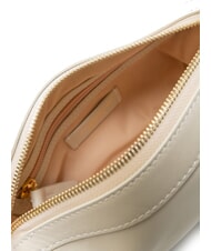 TOSCA BLU ANGIE Kleine Umhängetasche aus Leder Weißes Elfenbein - Damentaschen - 5