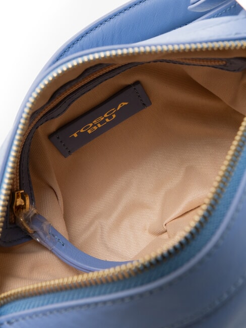 ANGIE Kleine Umhängetasche aus Leder Himmelblau - Damentaschen