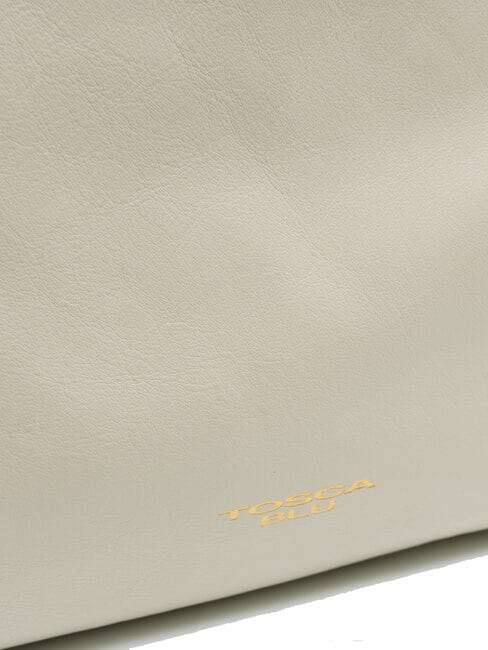 ANGIE Umhängetasche aus Leder Weißes Elfenbein - Damentaschen