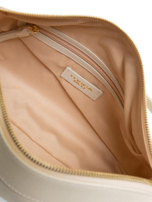 ANGIE Umhängetasche aus Leder Weißes Elfenbein - Damentaschen