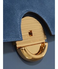 FURLA SFERA Umhängetasche aus Leder mit Klappe Denim - Damentaschen - 3