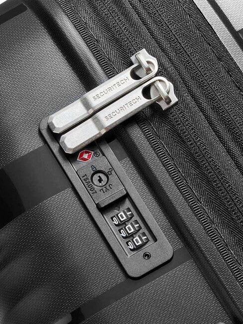 SECURITECH DUNE Mittelgroßer erweiterbarer Trolley Schwarz - Harte Trolleys