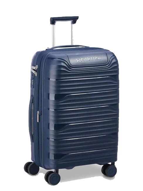 SECURITECH DUNE Mittelgro&szlig;er erweiterbarer Trolley Blau - Harte Trolleys