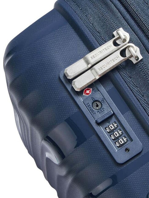 SECURITECH DUNE Mittelgro&szlig;er erweiterbarer Trolley Blau - Harte Trolleys