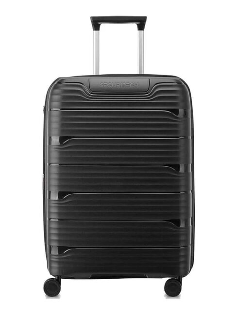 SECURITECH DUNE Set mit 3 Trolleys: Kabine, mittel, gro&szlig;, exp Schwarz - Trolleyset