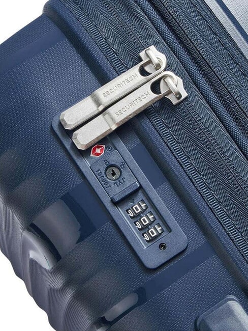 SECURITECH DUNE Großer erweiterbarer Trolley Blau - Harte Trolleys