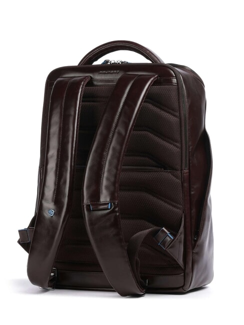 BLUE SQUARE Lederrucksack für 15,6-Zoll-Laptop MAHAGONI - PC-Rucksäcke