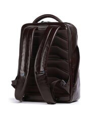 PIQUADRO BLUE SQUARE Lederrucksack für 15,6-Zoll-Laptop MAHAGONI - PC-Rucksäcke - 2